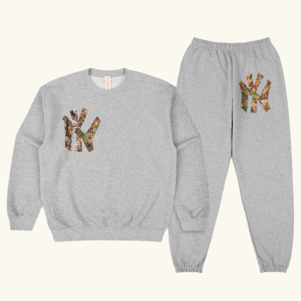 Threaded Gray “NY Camo Sweat Set” (TOP) - Picture 1 of 1